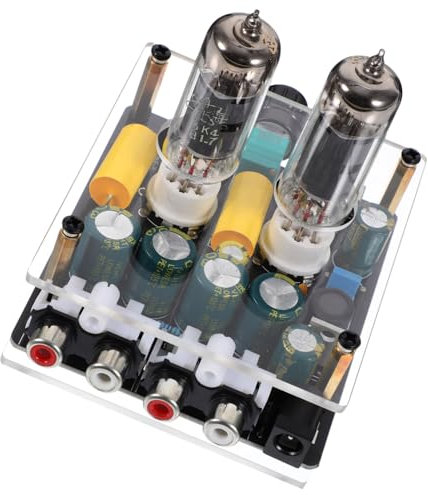 Gatuida Preamplificatore Phono a Valvole 6K4/6A2 per Vinile Funzione Pre-Amplificatore, Materiale Pcb e Vetro per Impianti Home Theater DIY e Audio Hifi