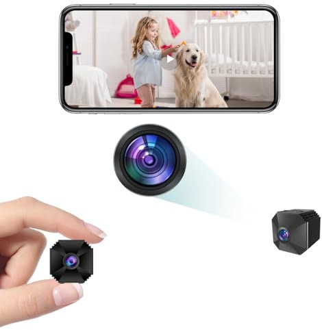 CKKYBB Mini Kamera 4K Full HD WLAN Kamera - Live Übertragung Handy APP Für WiFi Indoor Camera Cloud-Speicher HD-Nachtsicht und Bewegungserkennungsalarm, Perfekte Kamera für Zuhause