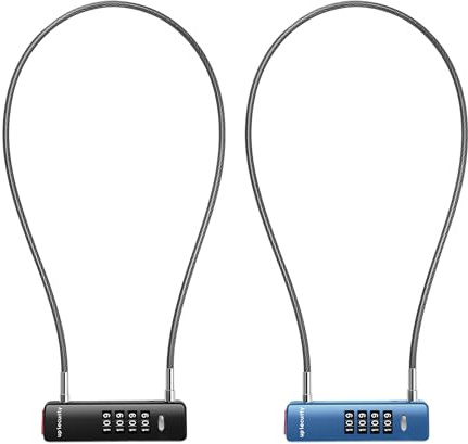 UP Security Combination Lock Outdoor, Bike Lock Cable with Combination, for Cable ULock for Kids Bike, Bicycle, Scooter, Motorcycle Helmet, Fridge, Cabinet Door, Fence Gate, Luggage, Bag, Travel Safe
