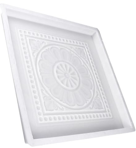 SHINEOFI Ladrillos de color cemento antiguo moho de cemento ladrillos de jardin circular exterior molde para concreto para la pasarela molde de almohadilla de concreto el plastico blanco