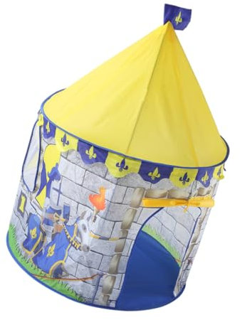 CIYODO Kinderzelt Burg Gelb Aus Wasserabweisendem Material Tragbares Spielhaus Für Mädchen Und Jungen Indoor Outdoor Kinderspielzelt Zum Spielen Und Schlafen