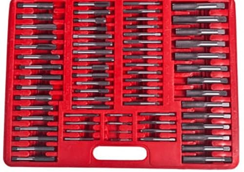Ensemble de 111 pièces de tarauds et filières pour le travail professionnel du métal - Ensemble de fers de biche de haute qualité avec filières durables et tarauds précis pour des résultats précis