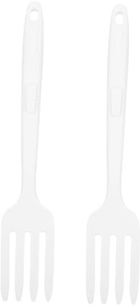 VALICLUD 2piezas Tenedor Para Pasta De Silicona Resistente Al Calor Antideslizante y Ergonómico De Unidades Con Mango Para Servir Fideos y Cocinar De Forma Segura