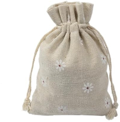 Timidaily 10 Stück Baumwollsäckchen 10x14cm Stoffbeutel mit Zugband，Geschenkbeutel für Adventskalender Kindergeburtstag Hochzeit – Nachhaltig wiederverwendbare Natur Stoffsäckchen zum Befüllen (Grau)