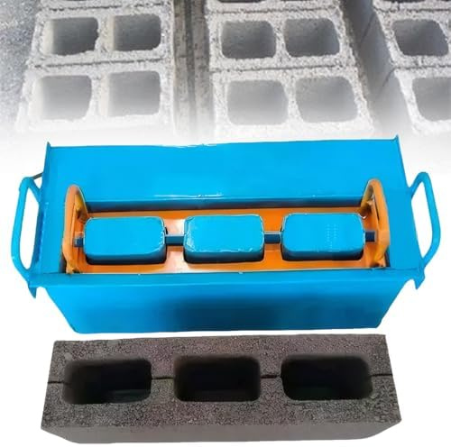 Manual Brick Mould Making Machine - Cement Mini Brick Maker for Hollow Concrete Blocks, 212 Vibration Frequency, 45s Fast Forming, 30 Bricks/Hour