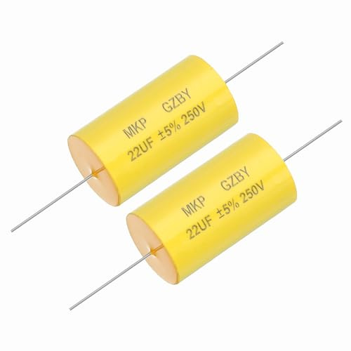 QUARKZMAN 22uF Frequenzweiche Kondensator 250V Axial Lautsprecher 2Stück | Frequenzweiche MKP Folienkondensator