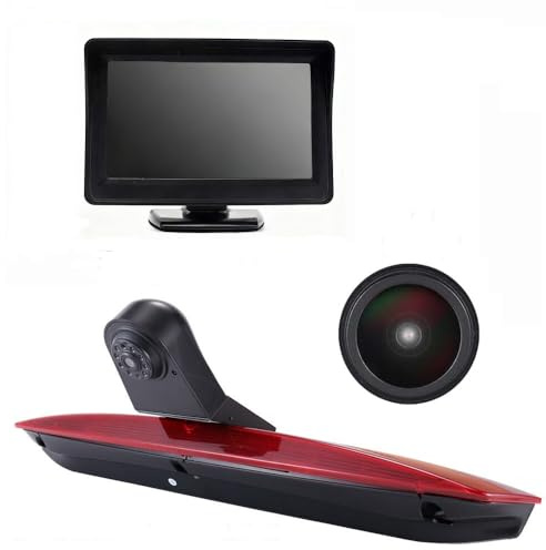 4,3 tums LCD-skärm 1280 x 720 pixlar bromsljus backkamera ersättning för Mercedes Benz Vito 639 Bj 2019 W447 109 11 114 BLUETEC LWB låda CDI Van tredje dubbel dörr Transporter MPV från 2015