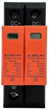 2P Solar PV Low Voltage Din Rail DC 500V 600V 800V 1000V 20KA-40KA Surge Arrester Lightning Protector SPD(2P 600V)