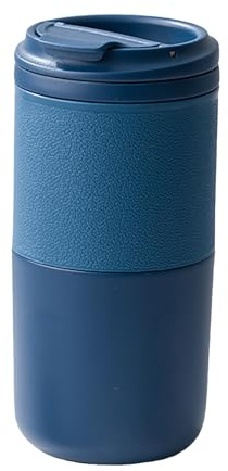 550ml / 18.5oz, Taza Cafe para Llevar, Termo Taza, Diseño de Boca Ancha, A Prueba de Fugas y Antideslizante, Ligero y Portátil, Apto Tanto para Hombres Como para Mujeres(Blue)
