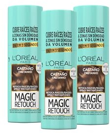 L'Oréal pack 3 Paris Spray Retoca Raíces Instantáneo, Para Hombre y Mujer | pack 3 Paris Spray Retoca Raíces Instantáneo, Para Hombre y Mujer. Para coloración del cabello en casa, resultado.
