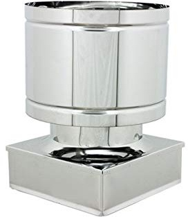 Zeta Fumaiolo a botte inox base quadra (270x270mm)