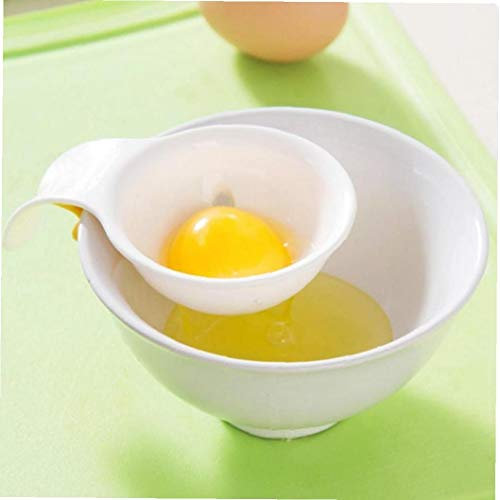 Kitchen Mini Egg Yolk White Separator with Silicone Holder Plastic White Egg Yolk Seperator Separator Sieve Tool