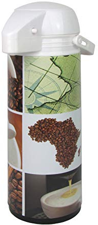 SCHULZ Isolierkanne Pumpkanne Kaffeekanne Teekanne für Warm- und Kaltgetränke 1,9l (Kaffee)