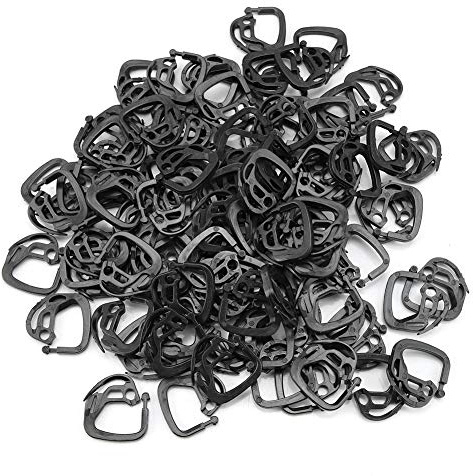 Oumefar 100Pcs Shading Net Hooks Plastic Hanging Hooks Fasten Shading System Hook Clips for Shade Fabric Greenhouse Accessories