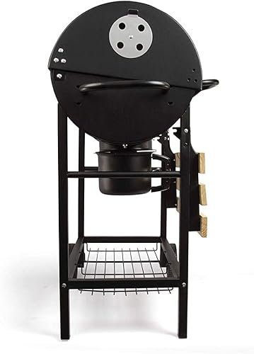 Bricoutlet Barbecue a carbonella BBQ, acciacio inox e maniglia in legno con griglia di cottura D.44cm - Chicken