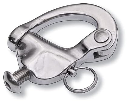 Schnappschäkel mit Schraube M8 A4 Edelstahl
