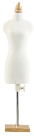 Harilla Mini Tailleur couturière Miniature, Mannequin de Couture avec Base en Bois, Forme de Robe de poupée, Corps de Mannequins pour pièces de poupée BJD , Socle carré de 33 cm