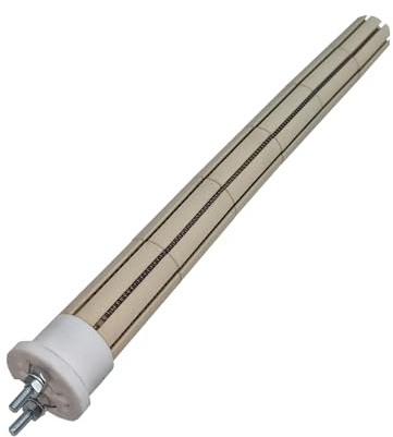 Resistencia ceramica termo electrico - 1500W - 230V Diametro 29x6 piedras - Longitud 315mm +-5mm