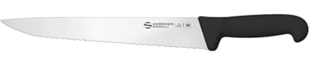 Ambrogio Sanelli, Supra Coltello Porchetta, Coltello Professionale da Cucina con Lama 30 cm in Acciaio Inox all'Azoto NitroB e Manico Antiscivolo +Grip, Coltelli da Cucina Professionali, Made in Italy