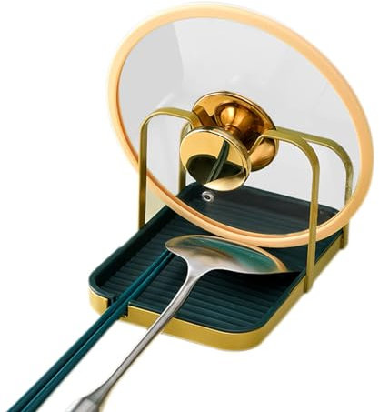Liemuao Rangement Couvercle Casserole pour Cuisine, Support de Couvercle Porte-casseroles Repose Ustensiles de Cuisine pour Couvercles et Cuillères, Économisez de L'espace dans la Cuisine