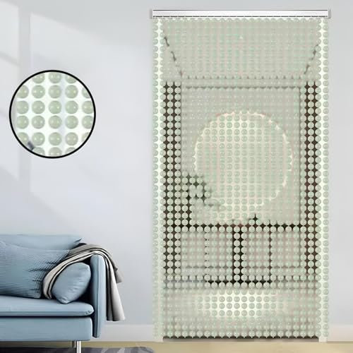Eiauiuo Perlenvorhang Für Raumteiler Dekorativer Fadenvorhang Acryl Perlen DIY Kit Perlen Rollen Türvorhang Trennwand Hängender Perlenvorhang Für Wohnzimmer Schlafzimmer(120x200cm(120 Stränge))