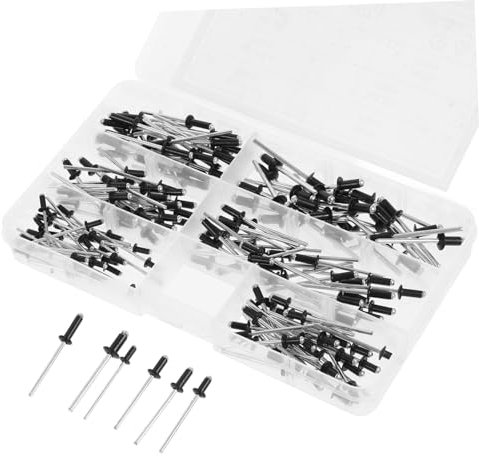 OSOLADY 180stücke Aluminium Blindniete Mit Flansch Popniete Blindniete Lange Gripniet Sortiment