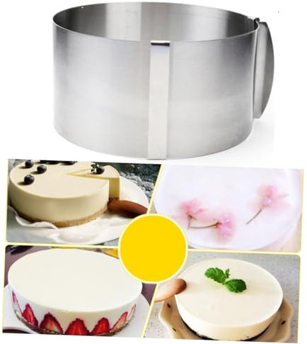 Alipis Kuchen Ringform Runde Mousseform Aus Edelstahl Verstellbar Für Kuchen Brot Kekse Plätzchen Schokolade Für Zuhause Hotel Bäckerei Restaurant Und Konditorei
