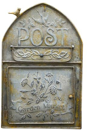 WANGJIANPENGPL Briefkasten im Vintage-Stil, Briefkästen zur Wandmontage, Briefkästen für Den Außenbereich des Hauses, Briefkasten aus Metall Nostalgischer 26 X 10 X 40 cm