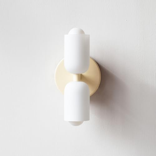 niuniaj Wandleuchte innen,2 Flammig Up and Down Wandlampe Wandbeleuchtung | E27 Modern Wandlampe für Wohnzimmer Schlafzimmer Flur Balkon Treppe Kinderzimmer Büro Schminktisch,Weiß