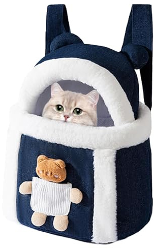 Warme Katzentransportbox, warme Katzentransportbox | Niedliche Katzenreisetransportbox für Katzen | Welpentransportbox Outdoor | Katzentransportbox mit Öffnung oben | Zai