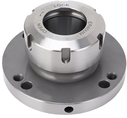 ER40 Collet Chuck, 100mm Carbon Steel Holder for CNC Lathe and Milling Machines, Precision Tooling Attachment