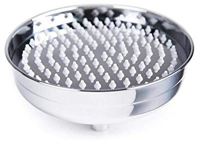 Pomme de douche fixe traditionnelle de 20,3 cm avec douchette à main en acier inoxydable, finition polie, pommeau de douche à effet pluie haute pression