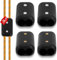 BOXOB 4 Pcs Plastic Rope Clamps with Screws, 1/2 Inch Reusable Double Rope Clamps Plastic Cord Connector Suitable for 9-10mm Nylon Twisted Braided Cord Ratchet Climbing Cord