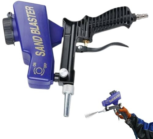 Nubamzy Portable Sandblasting Machine - Portable Sand Blasting Machine - Sandblasting Equipment Handheld Rust Remover for Polishing Work Varnish Paint Restoration Cleaning Wood Furniture