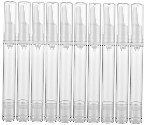 EPIGEIST 10pièces Bouteilles De Distributeur Cosmétiques Airless Pour Sérum Contour Des Yeux Flacons Vacuum Pratiques Pour Voyage