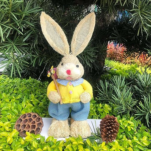 UncleS Suministros de fiesta de Pascua, adornos de paja de Pascua para niños y adultos con patrón simple para aliviar la presión