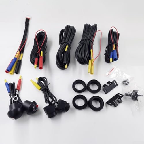 HEBEOT Telecamera per auto con vista panoramica surround, visione notturna a 360 gradi, con tecnologia gel completamente sigillata, include quattro telecamere