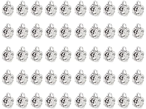 50 pezzi per perle di barba 50 pezzi per perle intrecciate di perle antiche in metallo argento di dimensioni moderate perle dreadlocks per le gocce per gli accessori per