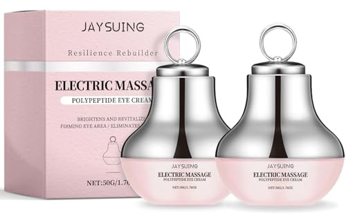 2 pack de crema de ojos para masaje eléctrico, masajeador de ojos, masajeador facial y antiarrugas, antienvejecimiento, masaje facial, uso diario para piel madura tirada