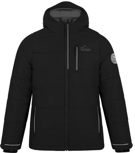 normani Kinder Thermojacke Winterjacke gefütterte Skijacke - Wasserdichte Steppjacke mit Kapuze und Reflektoren für Junge und Mädchen