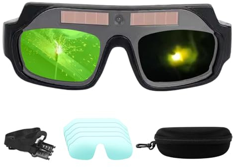 Protoence Occhiali Da Saldatura - Antiriflesso Antiscivolo con Fascia Regolabile - Occhiali Protettivi Per Saldatori | Per Professionisti Cantieri Officina E Meccanici