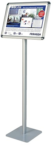FRANKEN Infodisplay Standard A3 quer, 120 cm Gesamthöhe, freistehend, tragbar, Aluminiumrahmen, BS0902