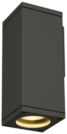 SLV THEO | Außenlampe für die Beleuchtung von Garten, Terrasse, Fassade, Hauswand, Eingangsbereich, Aussen-Leuchte, Außen-Strahler| IP44, anthrazit, GU10