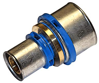 EasyPRESS Pressfitting Kupplung reduziert DVGW für Mehrschichtverbundrohr u. PE-RT (Pressprofil: TH - Kontur) Kupplung reduziert in (26 x 20 mm)