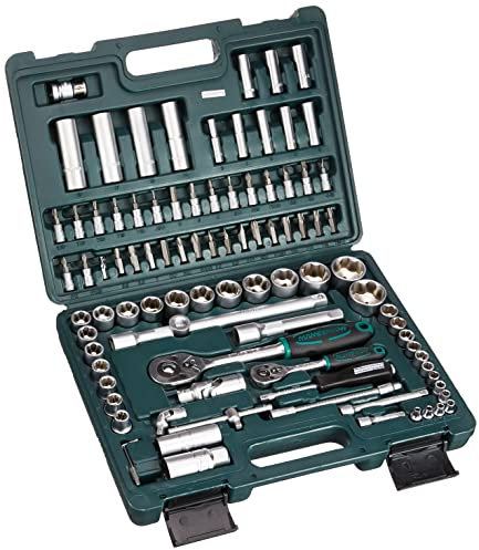 Brüder Mannesmann Steckschlüsselsatz, 1/4 Zoll und 1/2 Zoll, Super Lock System, 94-teilig | M 2055-SL