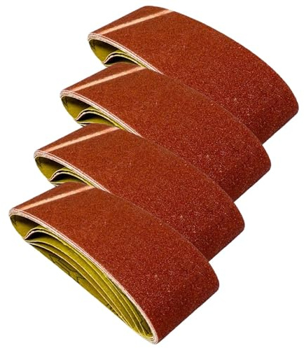 Dapetz ® Sanding Belt 100mm x 610mm, Sander Belts 60 Grit, for polishing Metal, Wood Grinding, Sharpening and Derusting Very Coarse Sander Sheets Sanding Belts Fits Makita (20 Pieces)