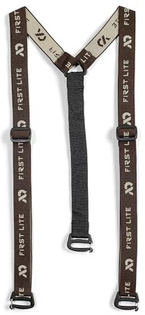 First Lite Suspenders - Adjustable Stretch Nylon Pant Suspenders - Brown/Tan - One Size