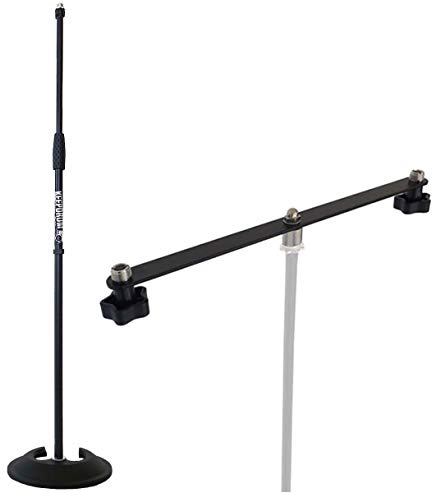 keepdrum MS096 Microphone Stand Straight + Stereo Rail T-Bar