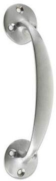 Solmer LTD 152 mm Cabinet Bow Handles Brass Chrome Satin Door Drawer Pull Handle + Screws (Satin Nickel)