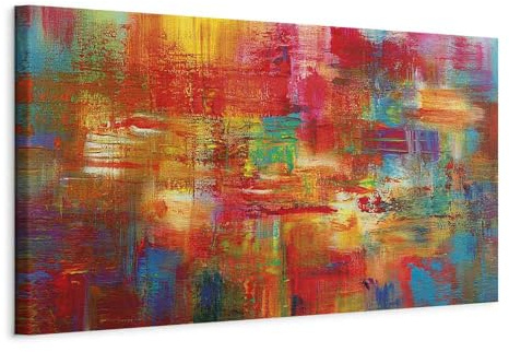 murando - Akustikbild blau wie gemalt, Schallschutz, Wohnzimmer, Büro